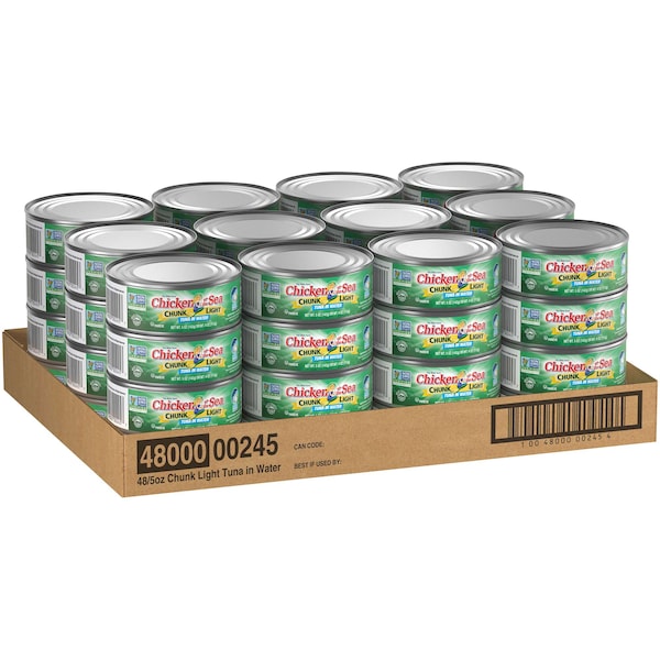 Chicken Of The Sea Chunk Light Tuna In Water 5 oz., PK48 PK48 10048000002454 - main